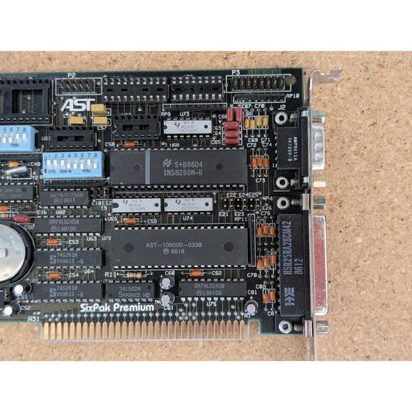 AST SixPak Premium Memory Expansion Card Gameport Parallel Serial 8-Bit ISA Vtg - Picture 7 of 9